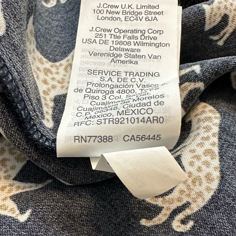 NWT J. Crew Navy Leopard wrap dress - Picture 5 of 5